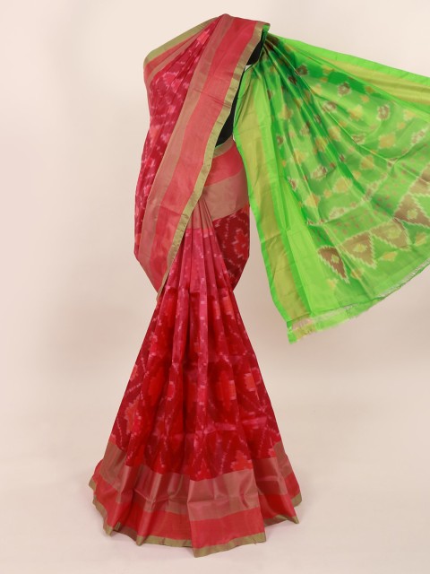 

Pothys Maroon Printed Pure Silk Saree