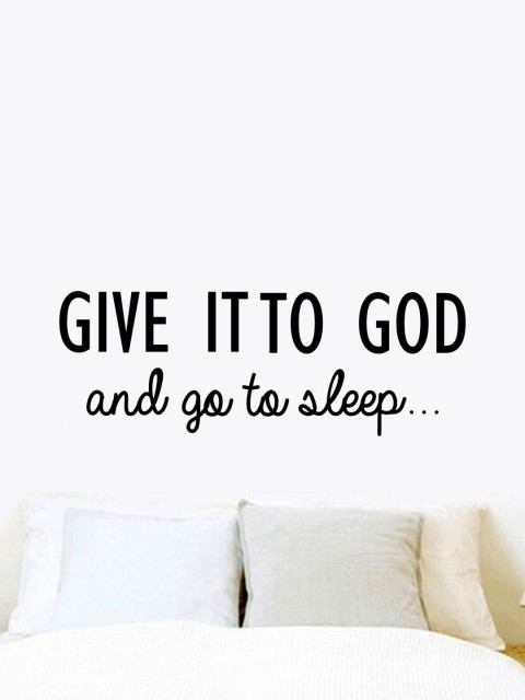 

rawpockets Black "Give it to God" Quote Wall Sticker