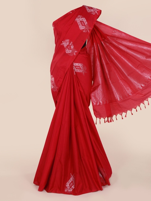 

Pothys Pink Woven Design Silk Cotton Saree