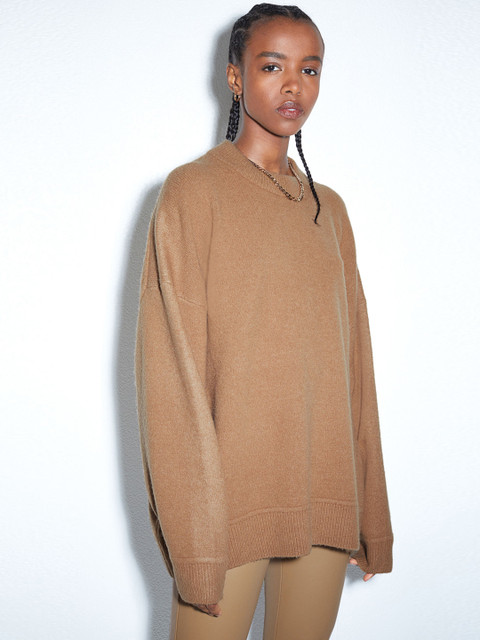 

H&M Women Beige Knitted jumper