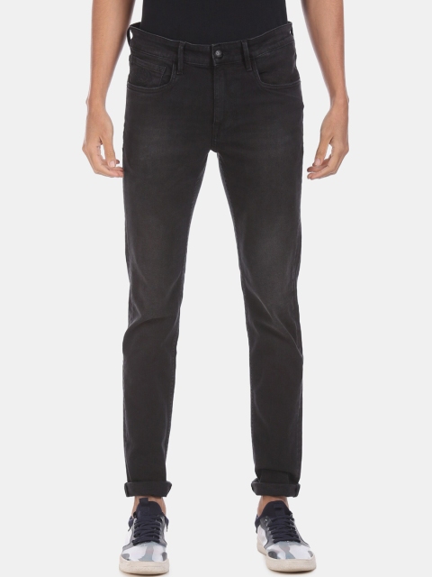 

U.S. Polo Assn. Men Black Tapered Fit Mid-Rise Clean Look Stretchable Jeans