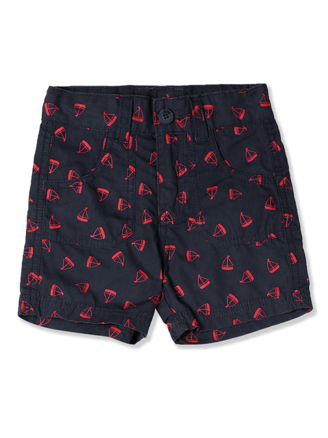 

Donuts Boys Navy Blue Printed Regular Fit Regular Shorts