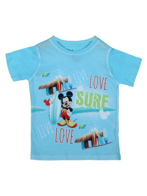

Mickey Mouse Family Boys Blue Printed Round Neck T-shirt