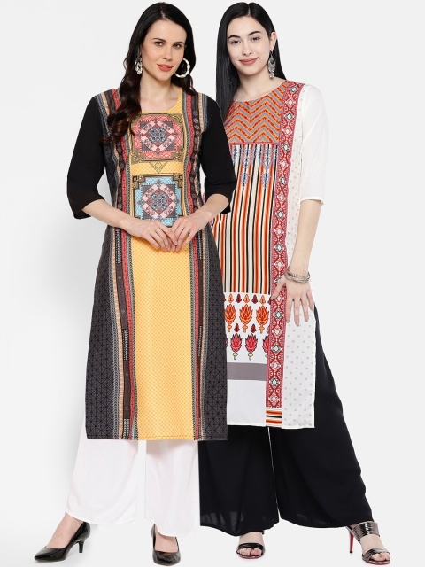 

7Threads Women Multicoloured Printed Straight Kurta, Multi