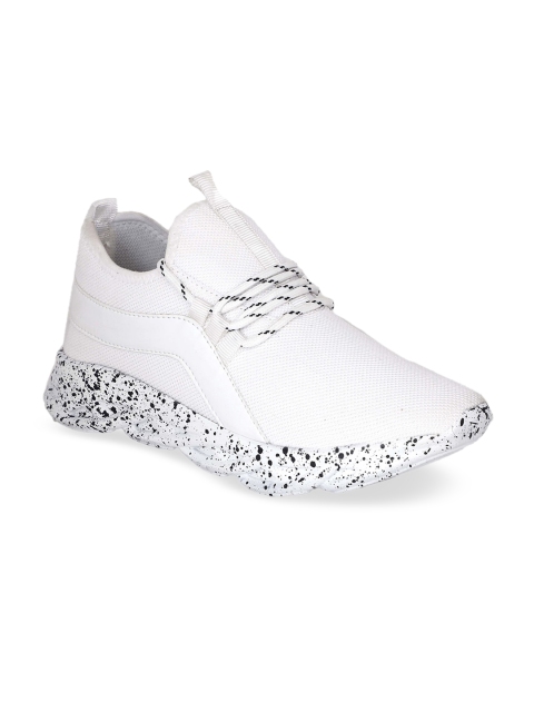 

AVAENS Men White Mesh Running Shoes
