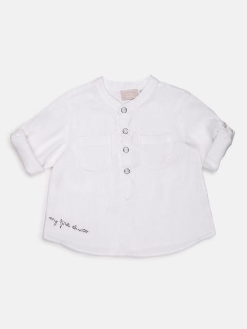 

Chicco Boys White Regular Fit Solid Casual Shirt