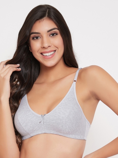 

Clovia Grey Solid Non-Wired Non Padded Everyday Bra