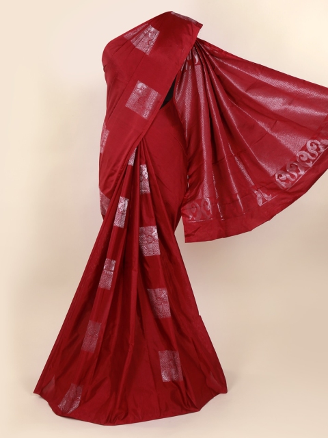 

Pothys Maroon Woven Design Silk Cotton Saree