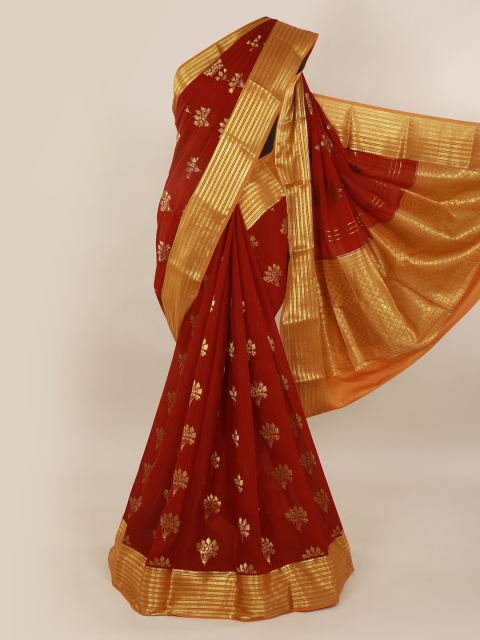 

Pothys Maroon Woven Design Mysore Silk Saree