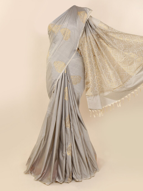 

Pothys Grey Woven Design Silk Cotton Saree
