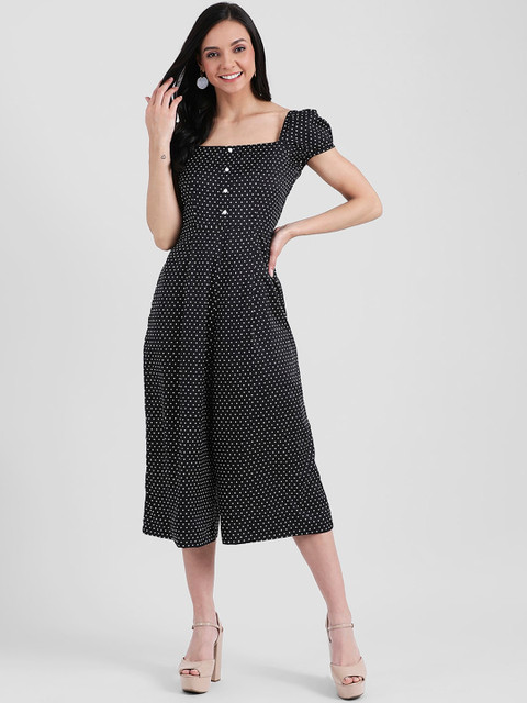 

Zink London Women Black Printed Basic Jumpsuit
