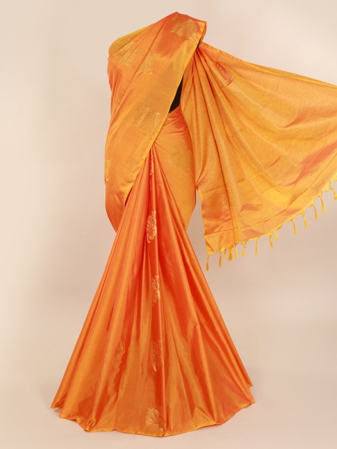 

Pothys Orange Solid Saree