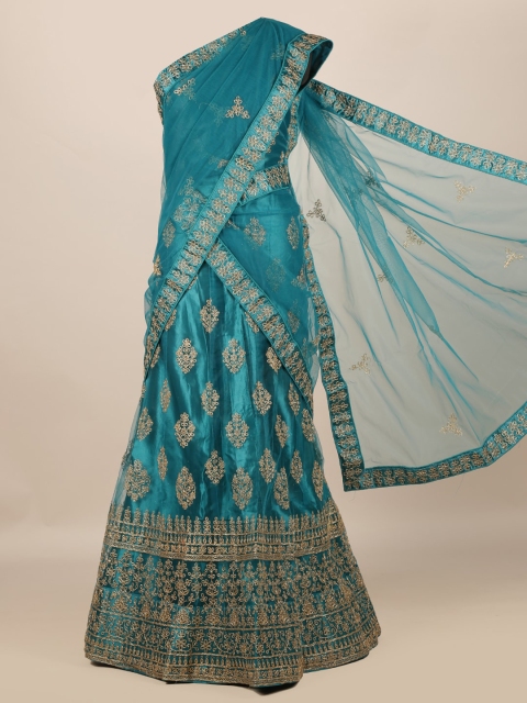 

Pothys Green Printed Half Saree