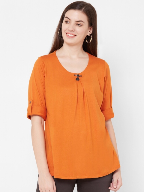 

Juliet Women Orange Solid Top