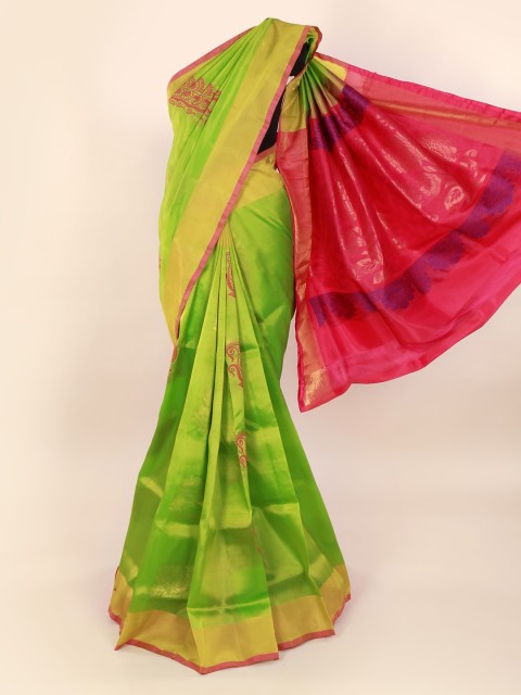 

Pothys Green Woven Design Pure Silk Saree