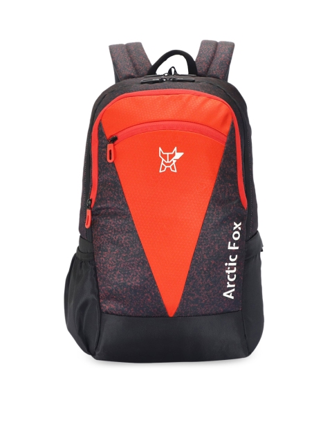 

Arctic Fox Unisex Orange & Black Colourblocked Backpack