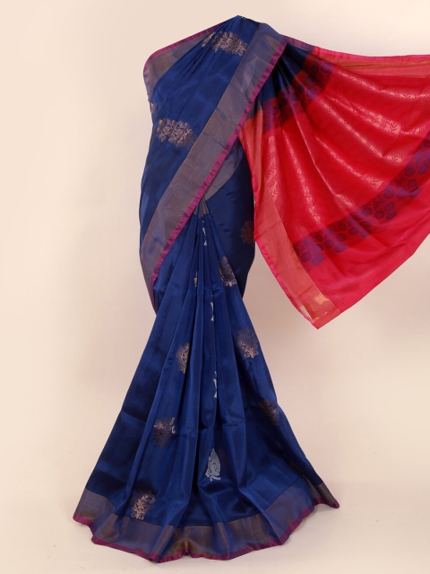 

Pothys Blue Woven Design Pure Silk Saree