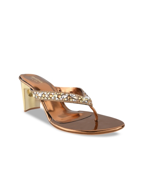 

Stelatoes Women Copper-Toned Embellished Heels
