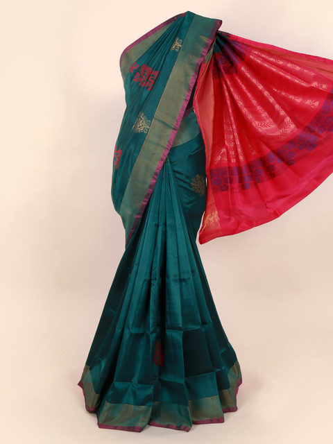 

Pothys Green Woven Design Pure Silk Saree