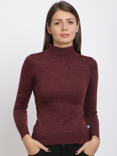 

BEVERLY BLUES Women Burgundy Printed