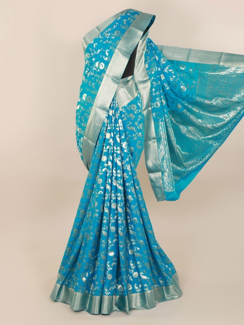

Pothys Blue Woven Design Mysore Silk Saree