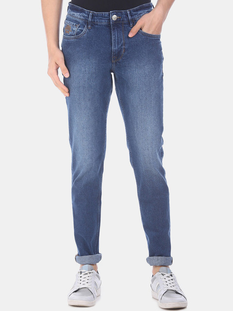 

U.S. Polo Assn. Men Blue Slim Fit Mid-Rise Clean Look Stretchable Jeans