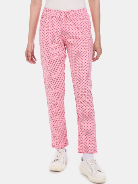 

Sugr Women Pink Printed Track Pants