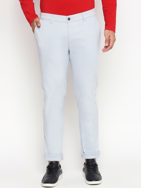 

Basics Men Blue Tapered Fit Solid Chinos