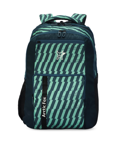

Arctic Fox Unisex Green & Black Striped Backpack