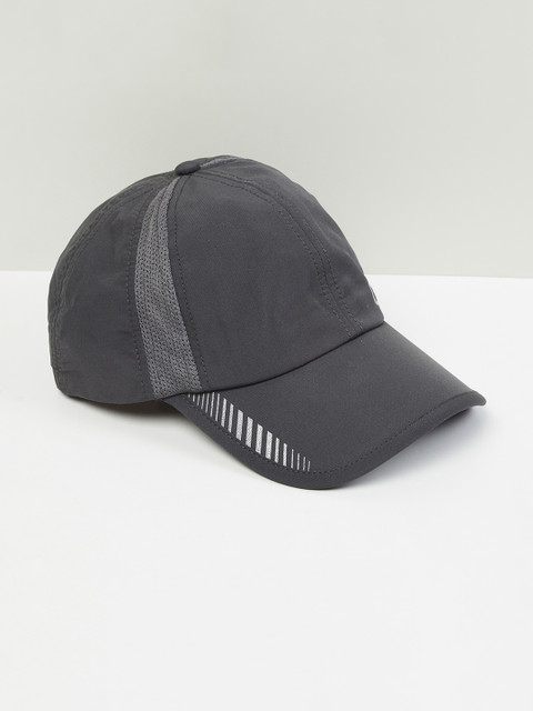 

max Men Grey Solid Baseball Cap