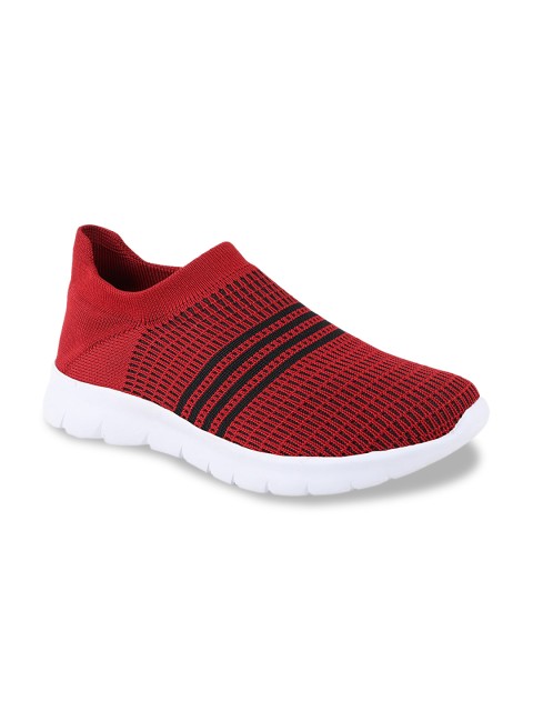 

Shoetopia Girls Red Woven Design Slip-On Sneakers