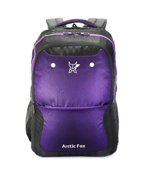 

Arctic Fox Unisex Purple & Black Colourblocked Backpack