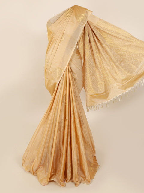 

Pothys Cream-Coloured Silk Cotton Woven Design Kanjeevaram Saree