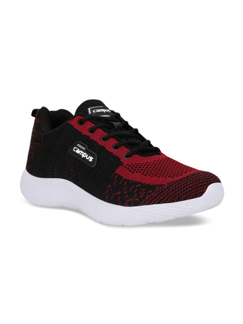 

Campus Men Black Mesh Running Shoes