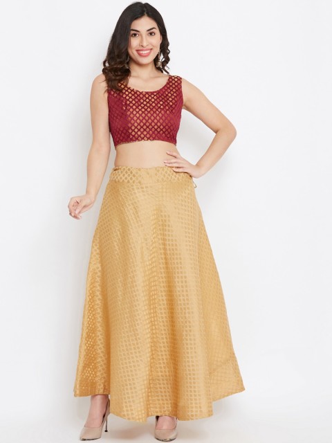 

TULIP 21 Maroon Ready to Wear Lehenga with Blouse