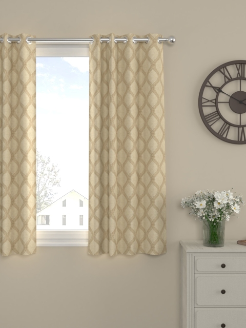 

ROSARA HOME Beige Self Design Single Window Curtain