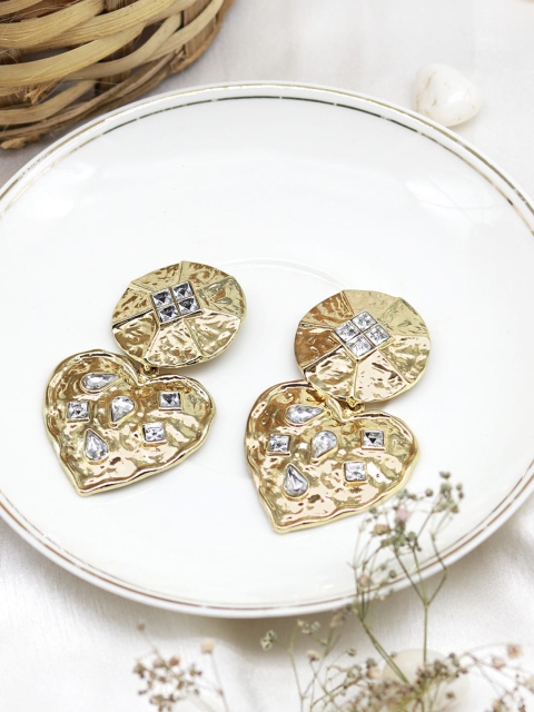 

JOKER & WITCH Gold-Plated Handcrafted Contemporary Drop Earrings