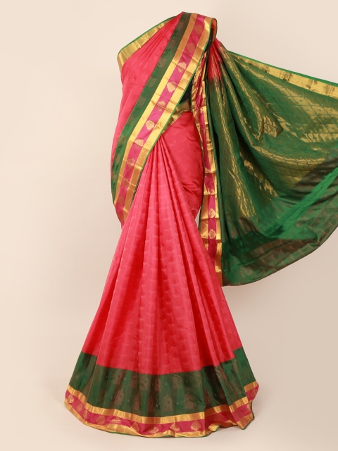 

Pothys Pink Pure Silk Woven Design Kanjeevaram Saree