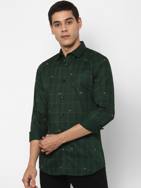 

Allen Solly Men Green Slim Fit Checked Casual Shirt