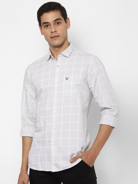 

Allen Solly Men White Slim Fit Checked Casual Shirt