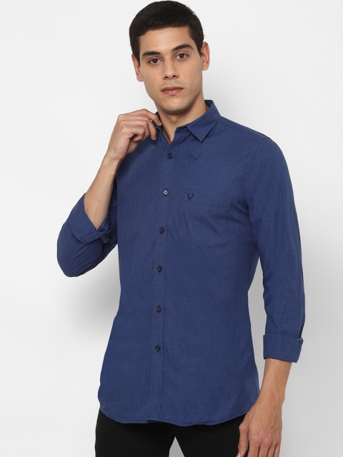 

Allen Solly Men Blue Slim Fit Solid Casual Shirt