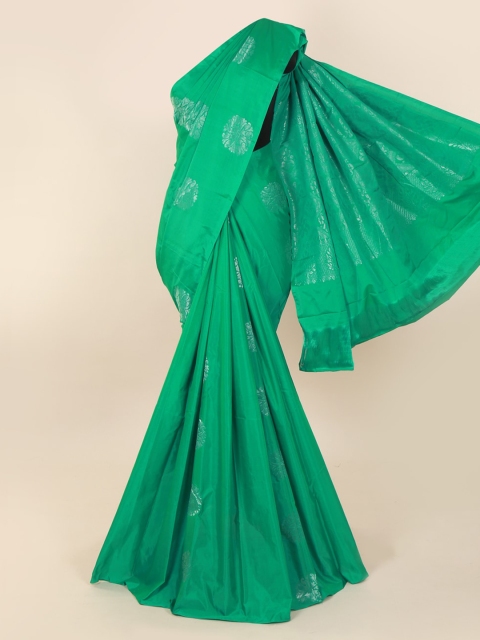 

Pothys Green Silk Cotton Woven Design Kanjeevaram Saree