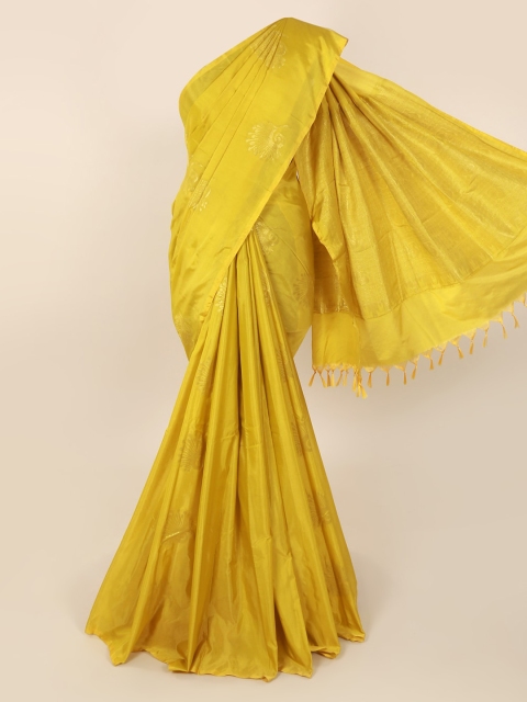 

Pothys Yellow Silk Cotton Woven Design Kanjeevaram Saree