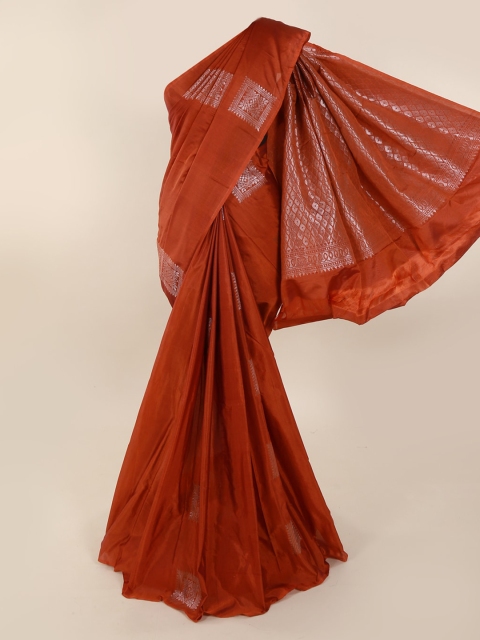 

Pothys Rust Silk Cotton Woven Design Kanjeevaram Saree