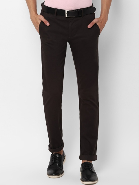 

Allen Solly Men Brown Slim Fit Solid Regular Trousers