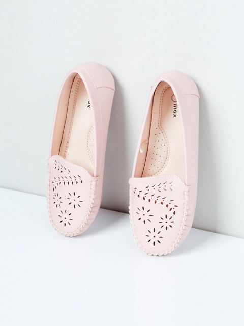 

Max Girls Pink Lazer Cut Loafers, Peach