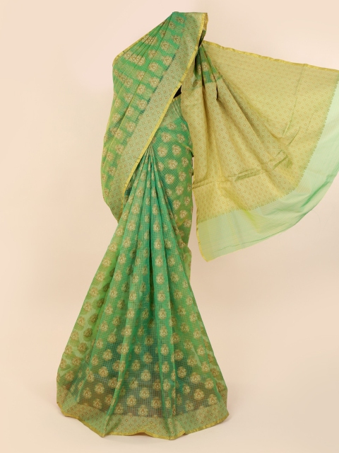 

Pothys Green Woven Design Cotton Blend Saree