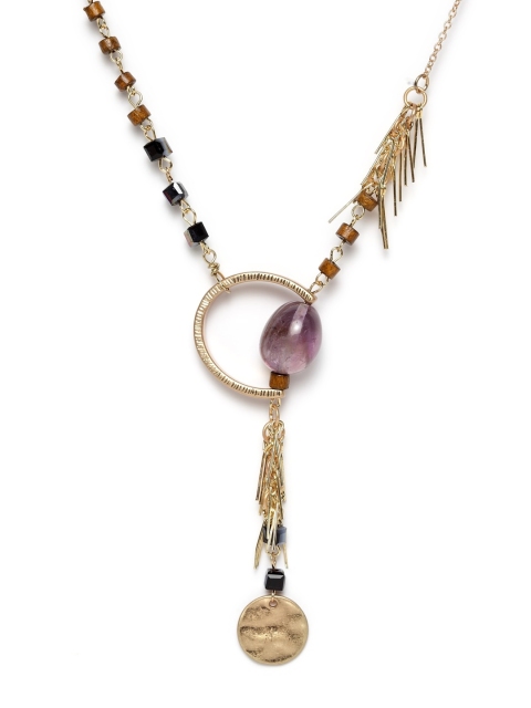 

CRZ Gold-Toned & Black Gold-Plated Handcrafted Necklace