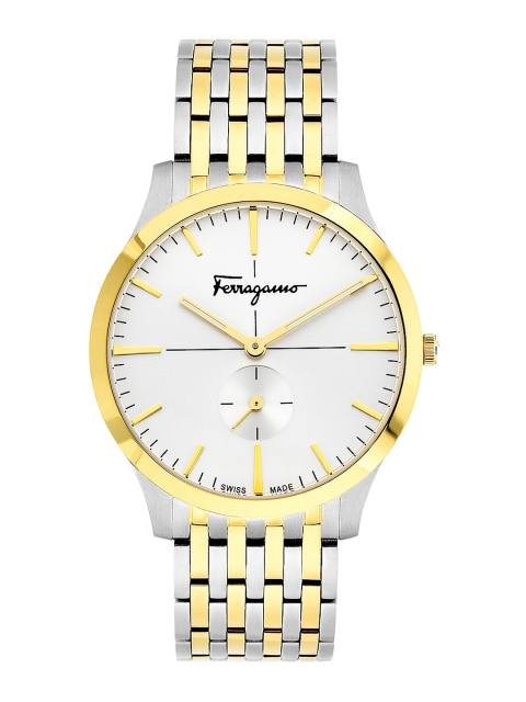 

Salvatore Ferragamo Men Swiss Made Gold-Toned & White Analogue Watch