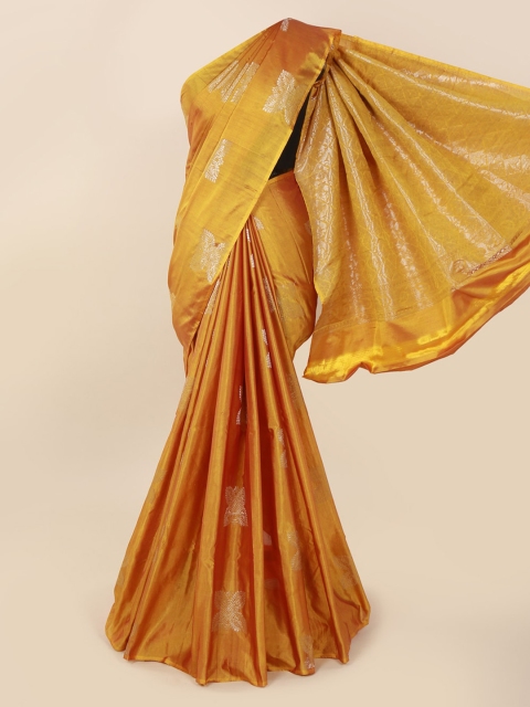

Pothys Yellow Silk Cotton Woven Design Kanjeevaram Saree